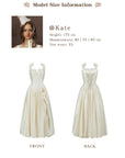 Lacemade White Satin Corset Dress - Royalcore Civil Wedding Style