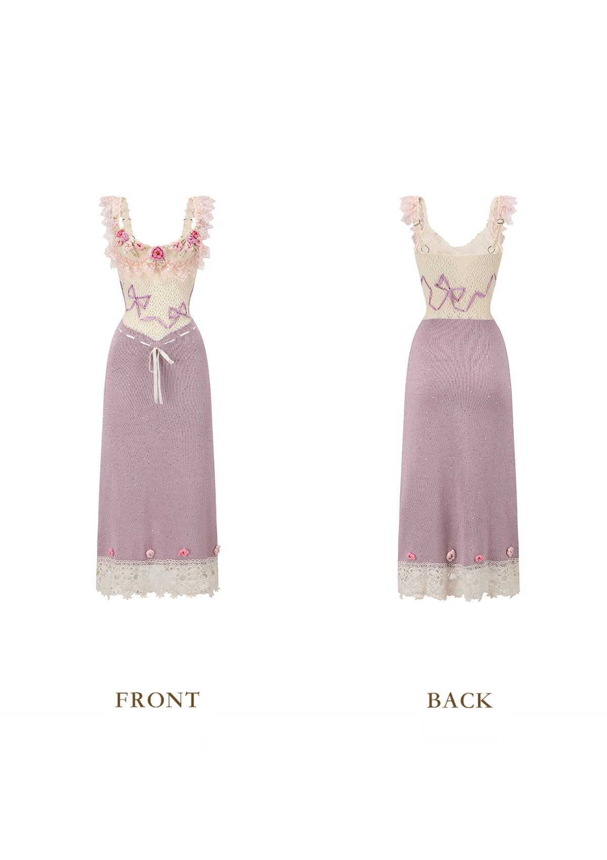 Floral Beauty Banquet Knit Dress S Floral Beauty Banquet Knit Dress S