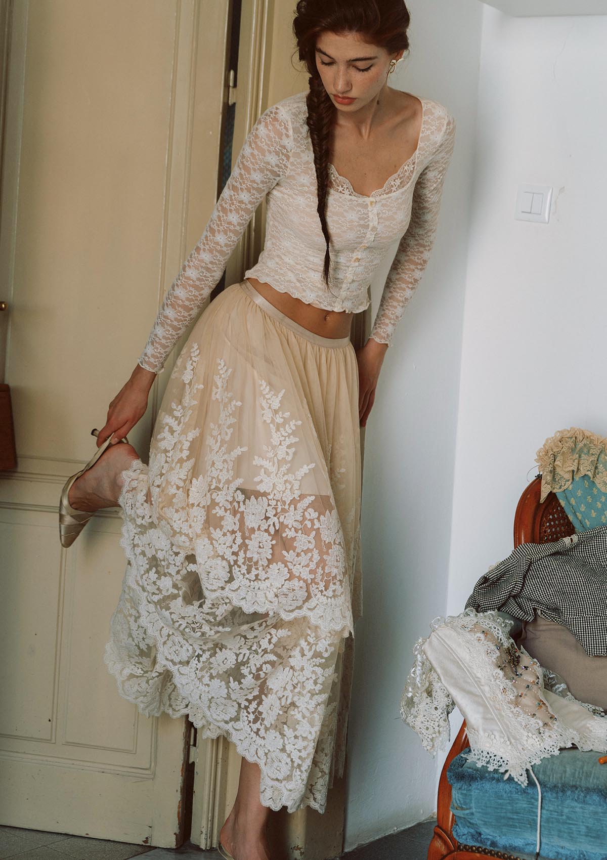 Carbonie Lace Top