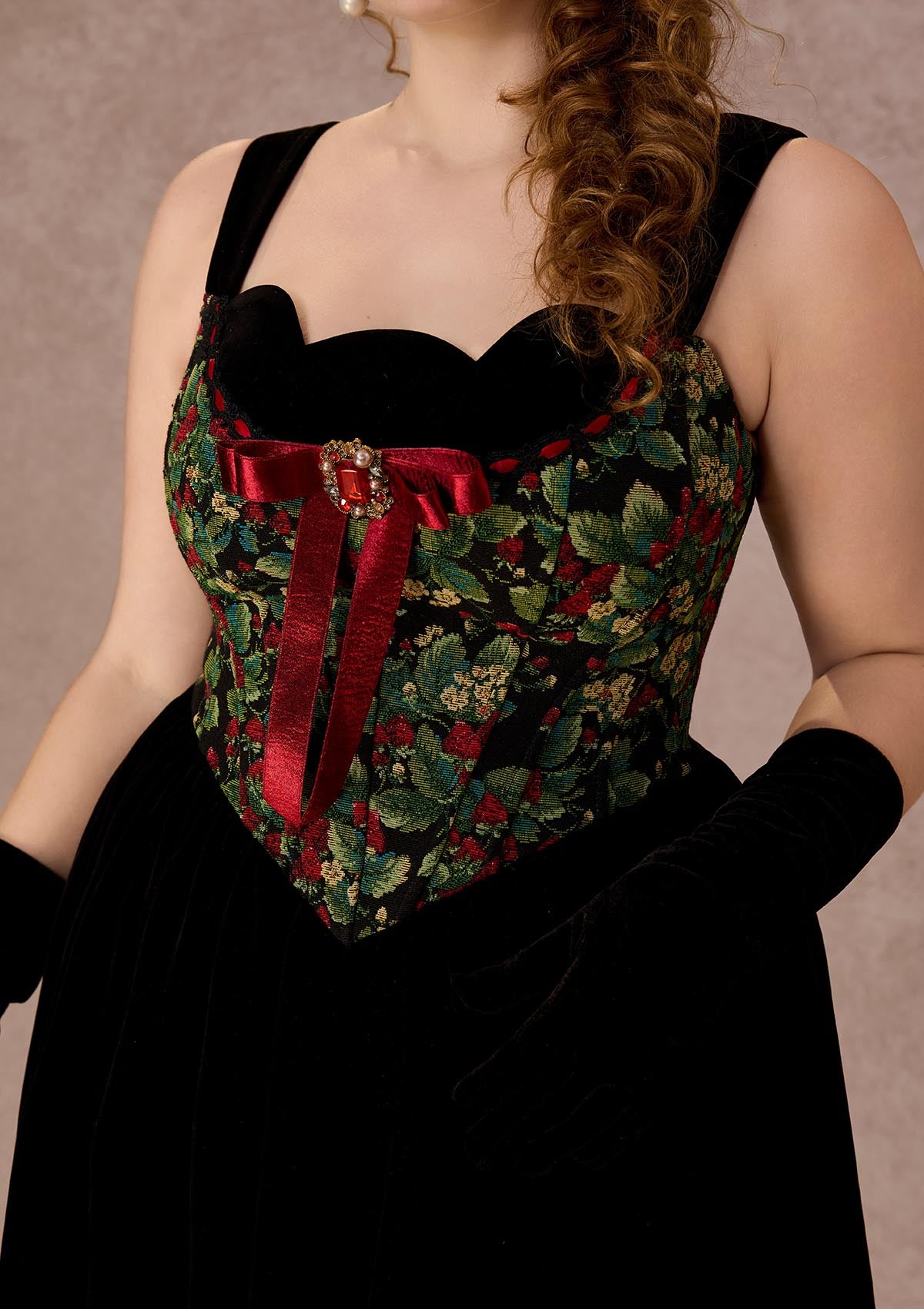 Curve&Plus Smoked Berries Corset Dress