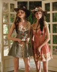Lacemade 100% cotton gingham dress for summer vacation or music festivals