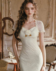 Cream Letter Dress