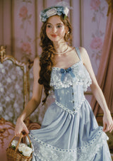 Ice Jade Flower Corset (underbust)