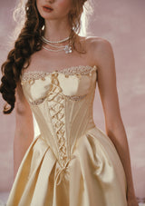 Belle's Gilded Corset Dress