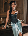 Tiffany Banquet Skirt - Elegant peacock green formal holiday skirt