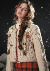 Strawberry Mont Blanc Knit Cardigan