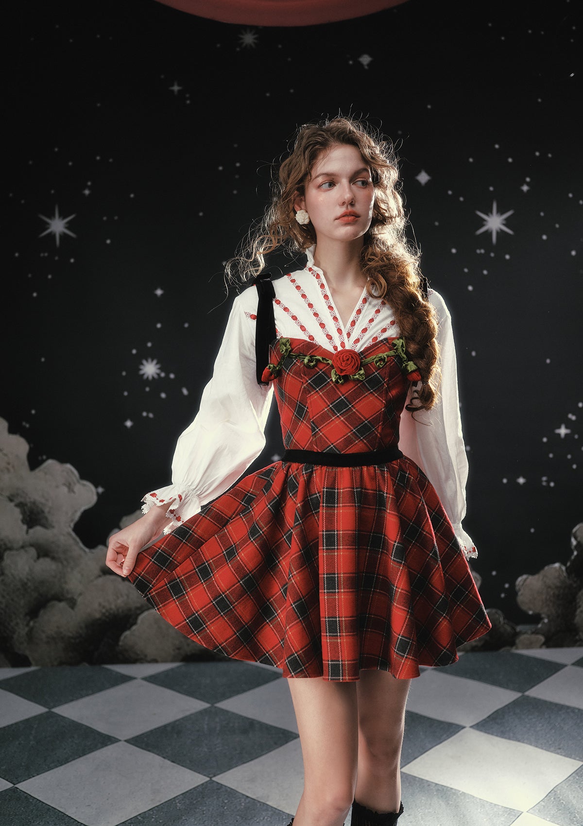 Rose Canelé Korsettkleid