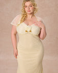 Curve&Plus Cream Letter Dress