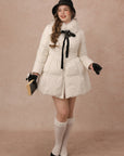 Curve&Plus Snow White Rose Puffer Down Jacket