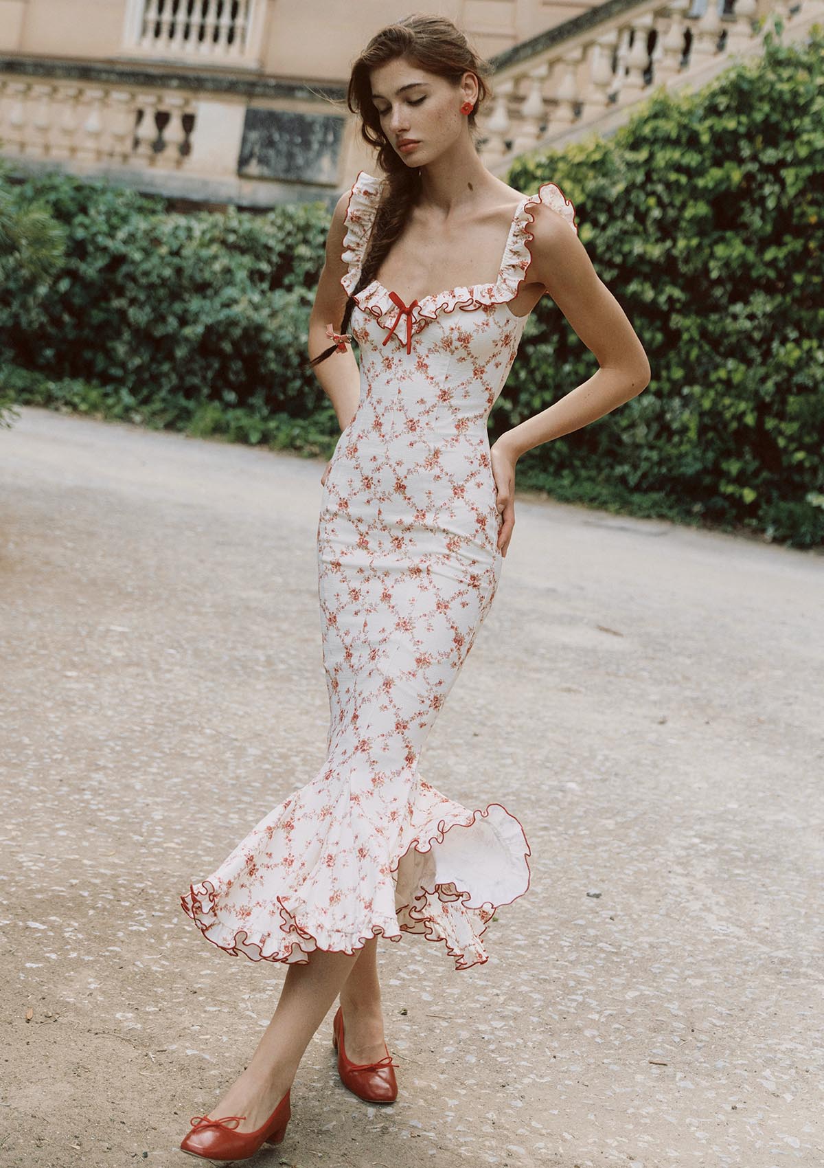 Petite Vase Knit Dress – Pomegranate
