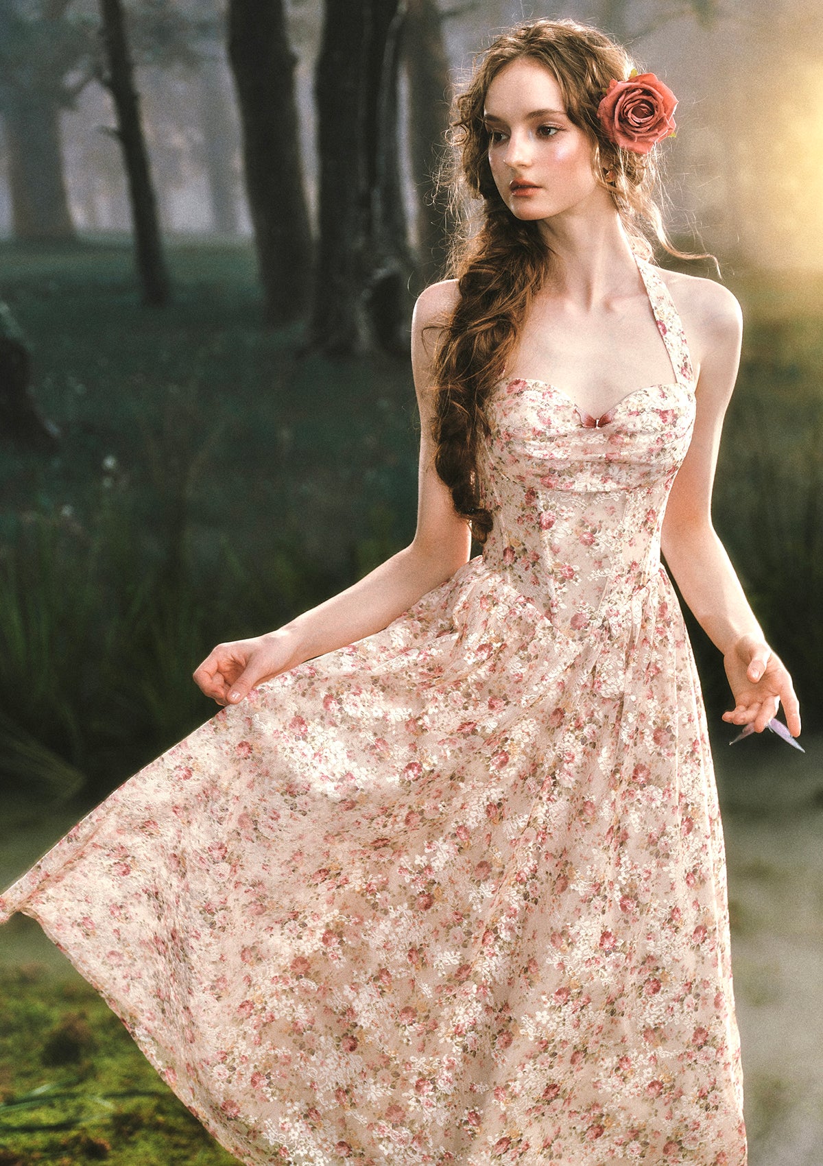 Wildwood Rose Corset Dress In-stock / L