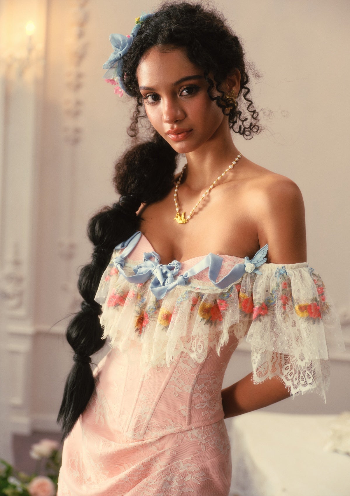 Floral Dreamweave Corset Dress