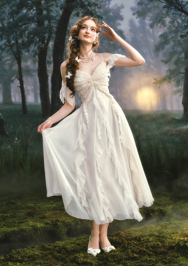 butterfly white dress West Cold Butterfly Dress