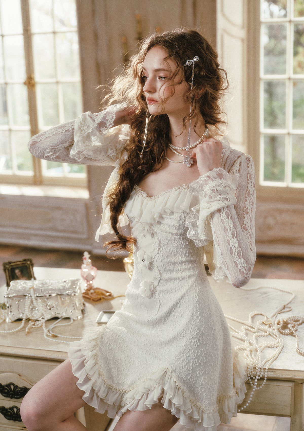 Misty Cloud Blooms Dress