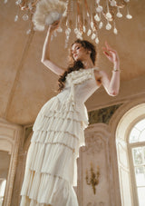 Gilded Feather Fan Corset Dress
