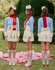 Christmas Berry Carol knit Cardigan (Blue)