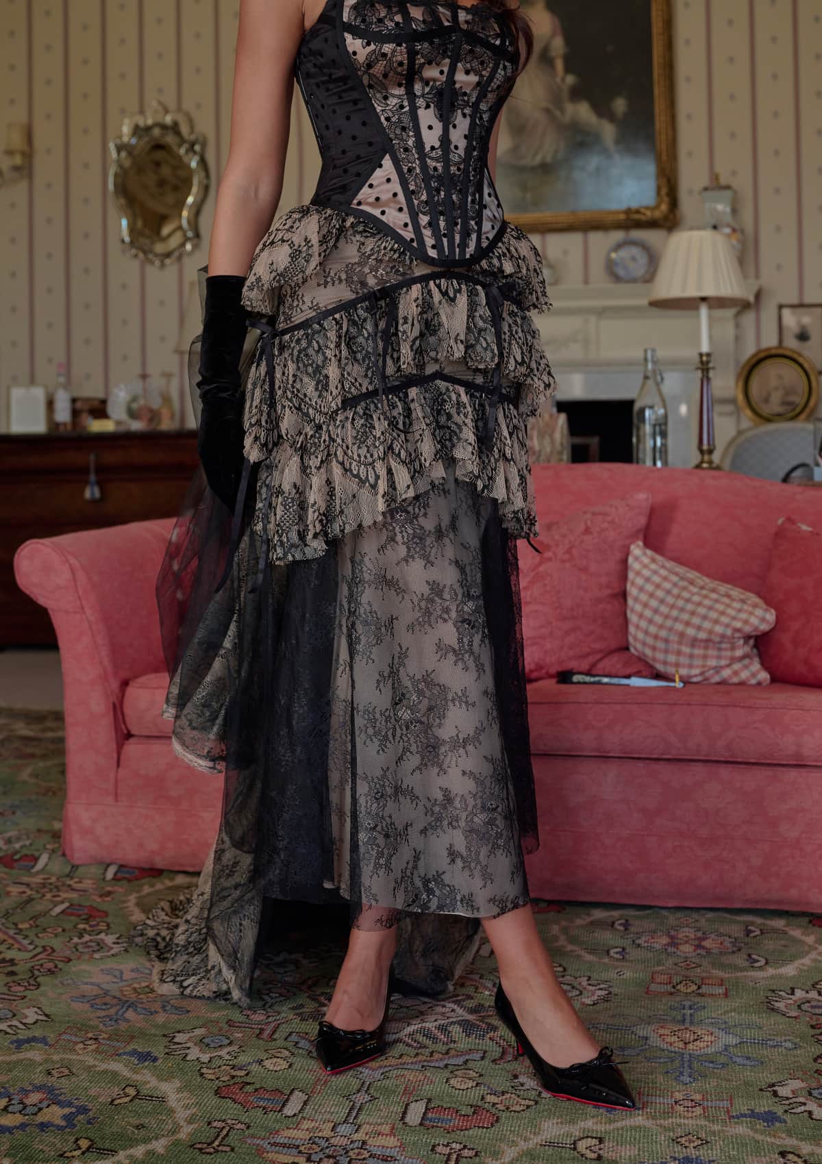 Black Secret Fan Skirt