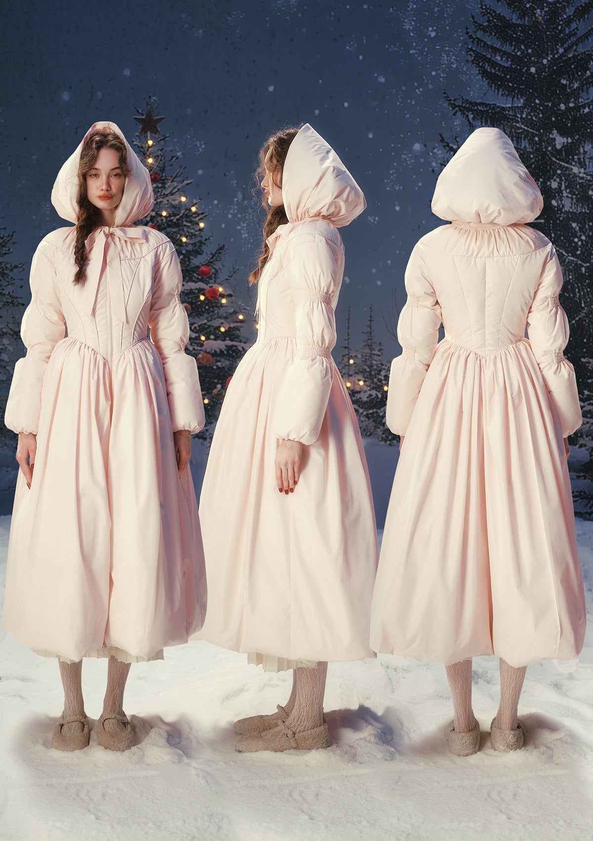 Lacemade Coat レースメード コート ピンク フィットアンドフレア Little Pink Riding Hood