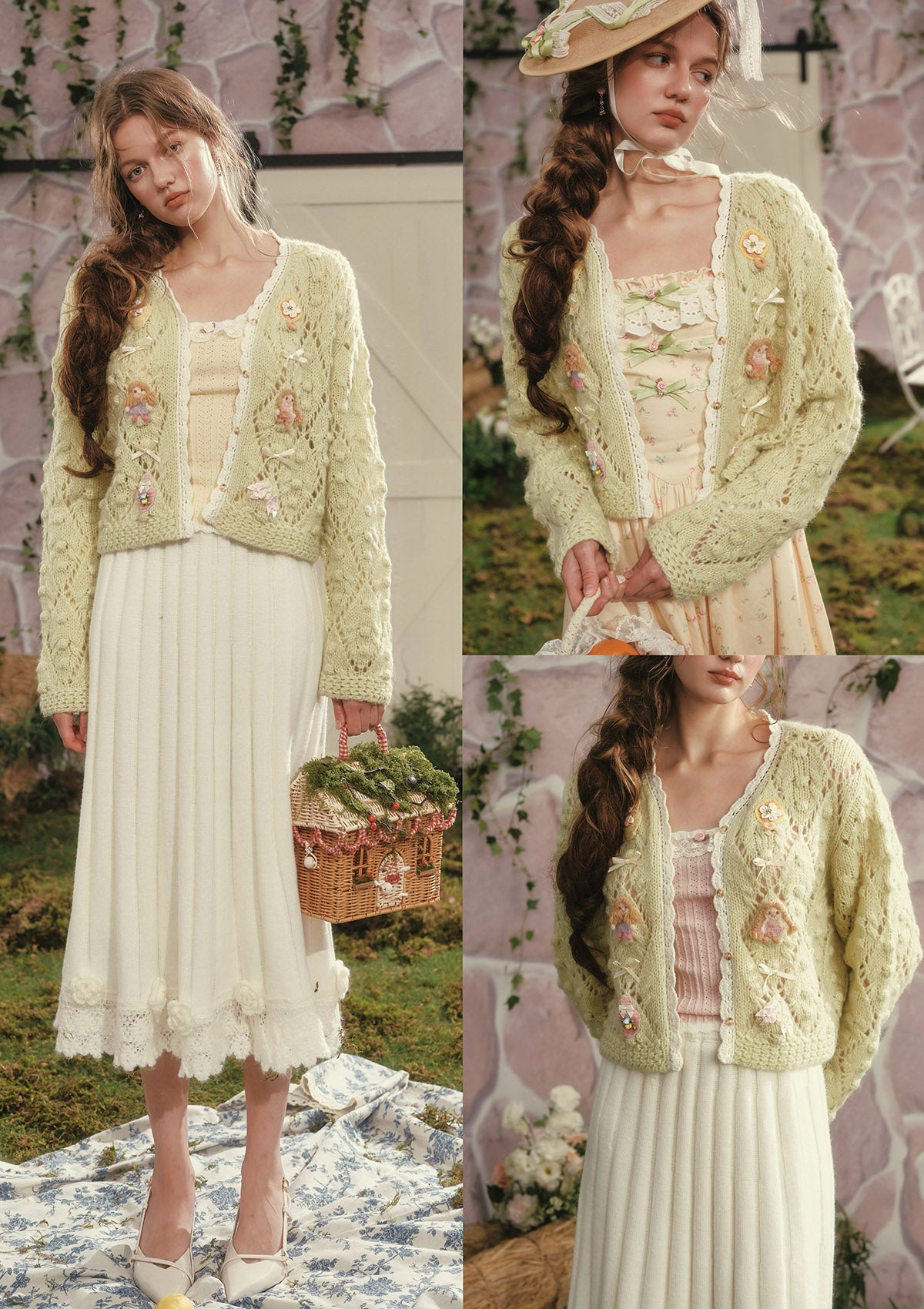 Curve&Plus Perfume Dollhouse Knit Cardigan