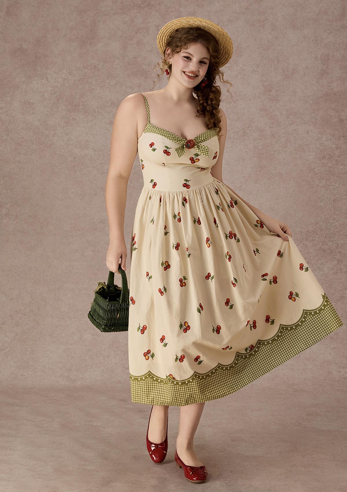 Curve&Plus Wild Cherry Dress（Long）