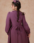 Curve&Plus Küçük Mor Tatlı Patates Elbise