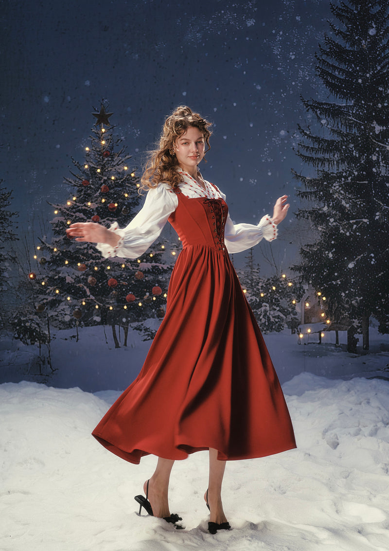 winter dress red The Red Swordsman Dress In Stock / XS