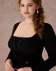 Curve&Plus Courtyard Rendezvous Knit Dress (Black)