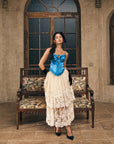 Lacemade "Sapphire" - Romantic blue vintage corset with boning
