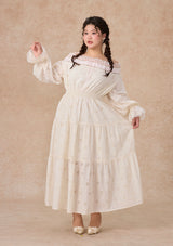 Curve&Plus White Camellia Dress