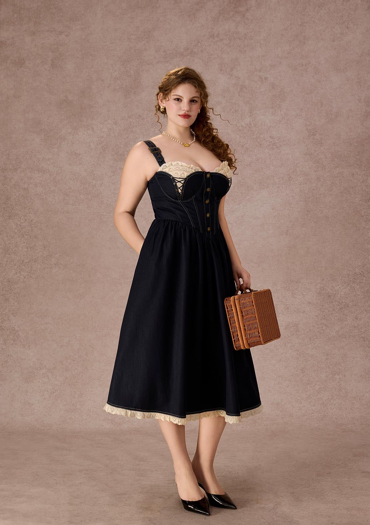 Curve&Plus Berry Buccaneer Dress(Long)