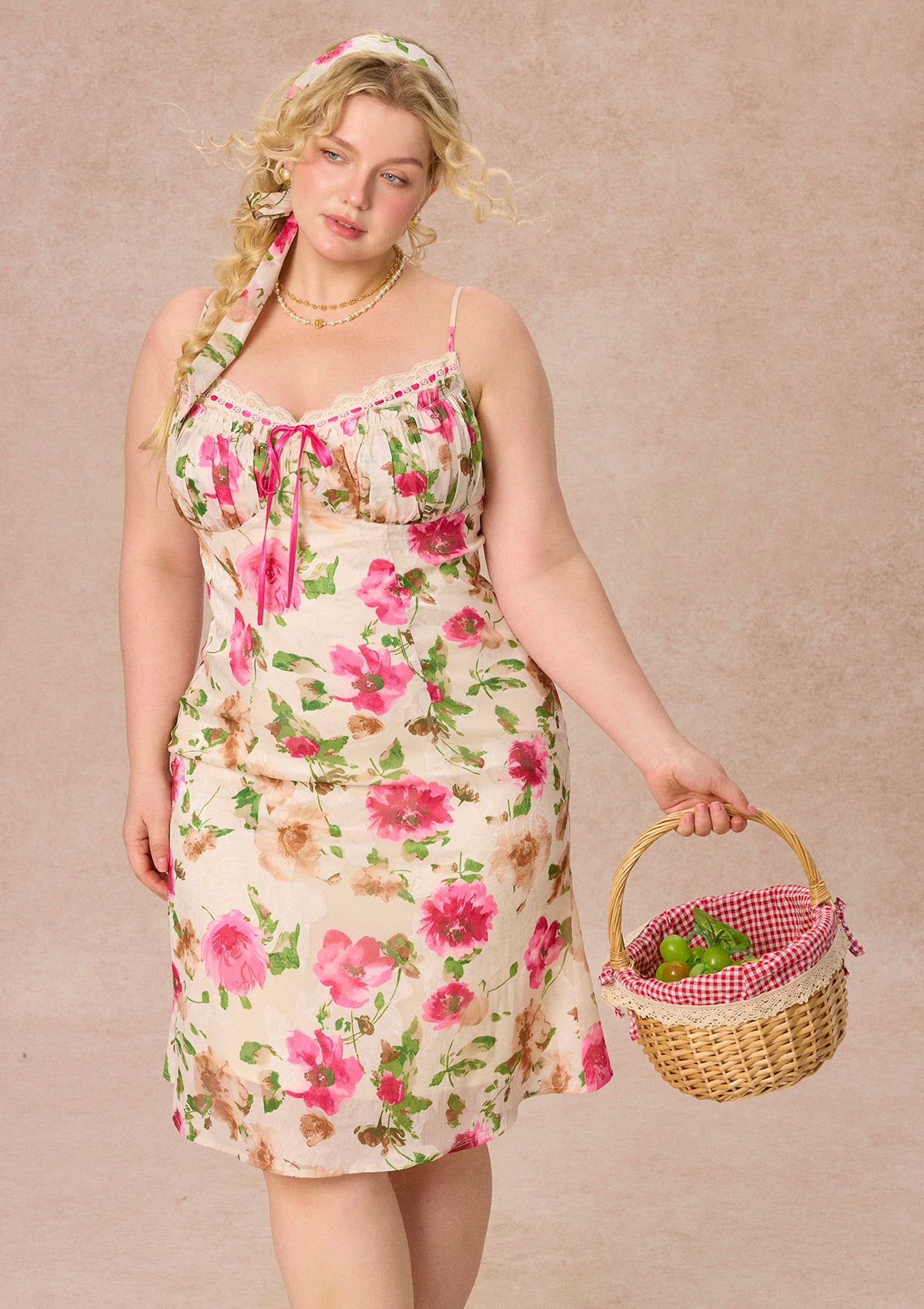 Curve&Plus Corn Poppy Dress（short）