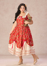 Curve&Plus Teddy Tomato Sauce Dress