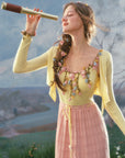 Flower Vine Novel Knit Dress