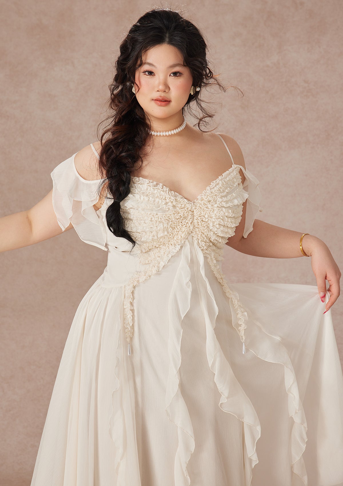 Curve&amp;Plus West Cold Butterfly Dress