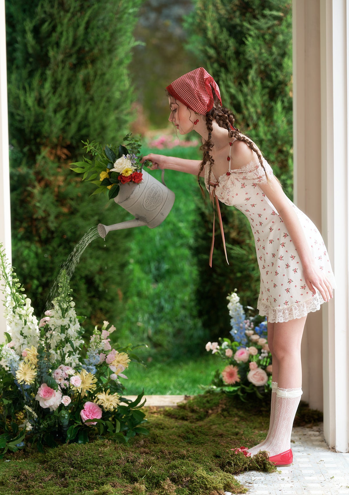 RED ROSES children's dress