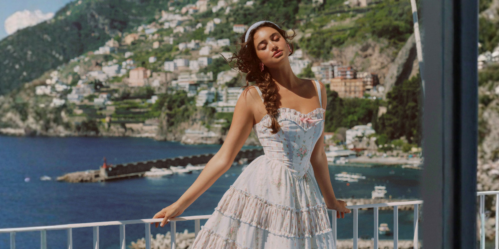 lace made dresses (US Exclusive)Tuscany Rose Corset Dress M