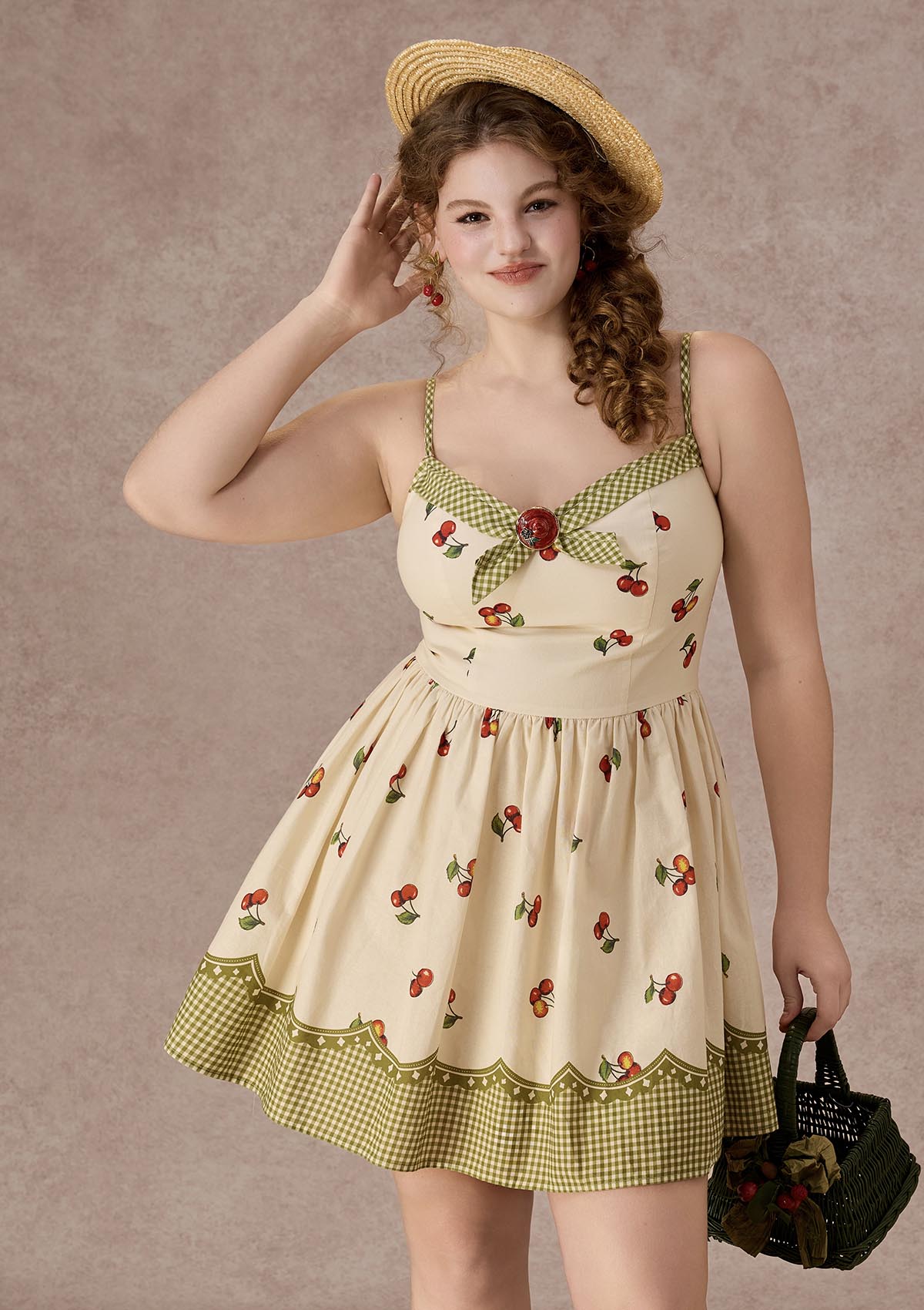 Curve&Plus Wild Cherry Dress（Short）