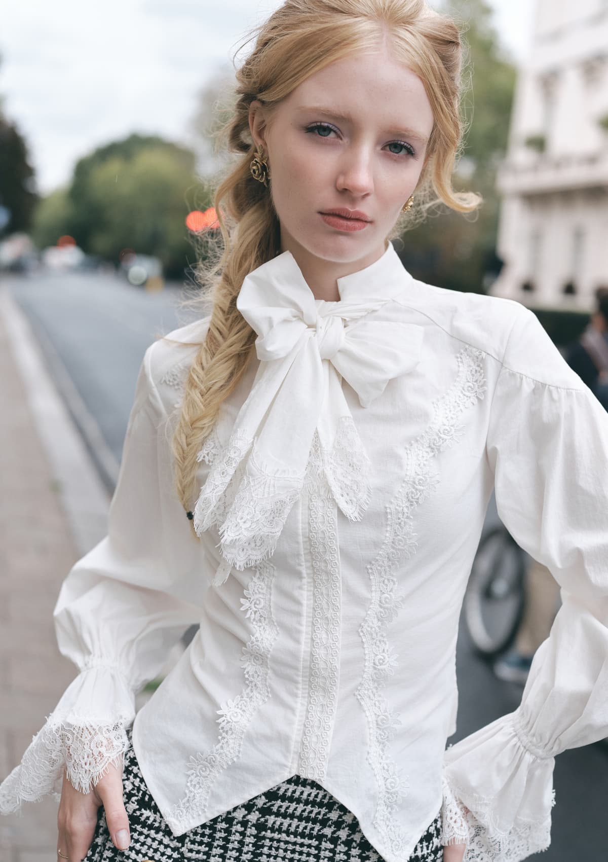 Lundenwic Plaid Tale A-Line Blouse