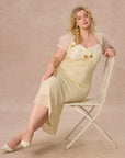 Curve&Plus Cream Letter Dress