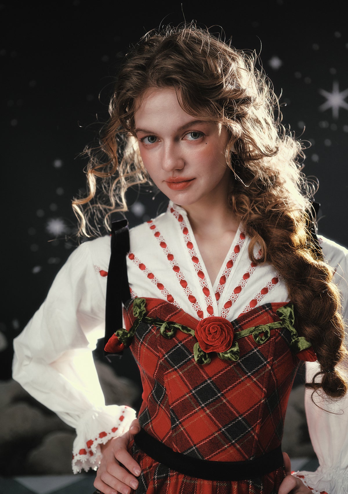 Rose Canelé Korsettkleid