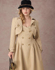 Curve&Plus Cream Tea Trench Coat