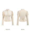 Rose Cape Blouse - Beige