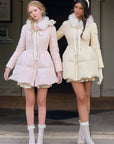 Powder Snow Rose Puffy Down Jacket  (pink)