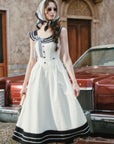 Sailor Love Letter Dress (Navy)