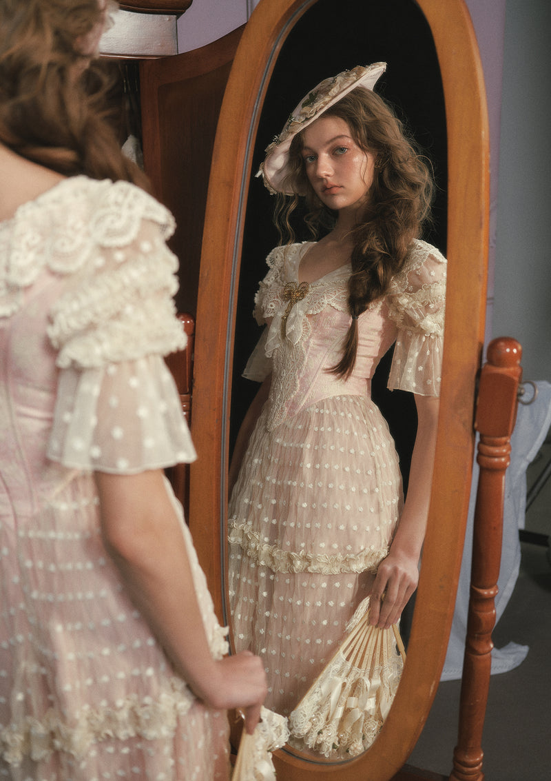 Gilded Invitation Dress(Pink) In-stock / M