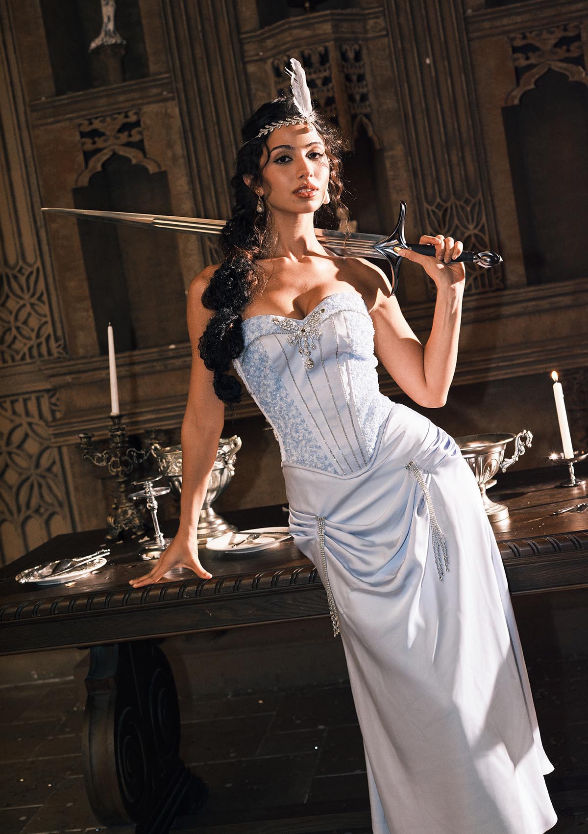 Moonlit Coral Corset
