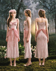 Pink Crabapple Blossom Corset Dress