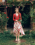 Rosevale Slip Knitted Top (Red)
