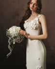 Cream Chanson Dress