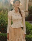 Rose Cape Blouse - Beige